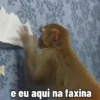 e eu aqui na faxina