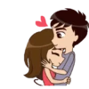 Stiker ciuman kiss couple 😘🥰 7