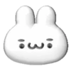 White bunny 3D emojis🐇 MOV 5