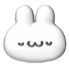 White bunny 3D emojis🐇 MOV 8