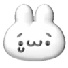 White bunny 3D emojis🐇 MOV 13