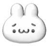 White bunny 3D emojis🐇 MOV 14