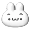 White bunny 3D emojis🐇 MOV 15