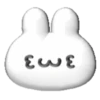 White bunny 3D emojis🐇 MOV 16