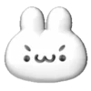 White bunny 3D emojis🐇 MOV 17