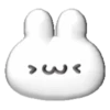 White bunny 3D emojis🐇 MOV 19
