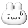 White bunny 3D emojis🐇 MOV 20