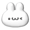 White bunny 3D emojis🐇 MOV 27