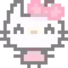 Emojis pixel hello kitty 🥰♥️ 21