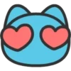 BugCat Capoo 💙 Emoticono de ojos brillantes 🤩 1 15