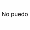 No puedo