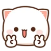 ❤️Peach Cat Mini Emojis🐱 6
