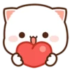 ❤️Peach Cat Mini Emojis🐱 7
