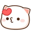 ❤️Peach Cat Mini Emojis🐱 16