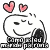 Como usted mande patrona