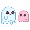 Spooky Halloween cute ghost 17