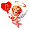 ALFABETO ANGELITO CON CORAZÓN 6