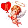 ALFABETO ANGELITO CON CORAZÓN 8