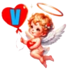 ALFABETO ANGELITO CON CORAZÓN 18