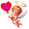 ALFABETO ANGELITO CON CORAZÓN 24