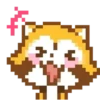Raccoon pixel emoji 1 mov 5