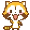 Raccoon pixel emoji 1 mov 9