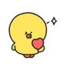 Chick with Shining Heart