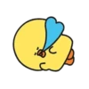 Chick with Blue Heart