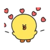 Chick Surrounded by Hearts