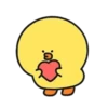 Chick with Heart in Arms