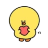 Chick Cradling Heart