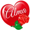 SAN VALENTÍN NOMBRE CORAZON CON ROSA 11