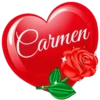 SAN VALENTÍN NOMBRE CORAZON CON ROSA 21