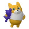🐶3D yellow dog🐶 Mov 12
