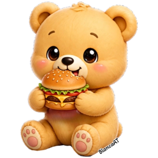 PAREJA DE OSITOS  🧸🐻🕶️🎀 3 🍔
