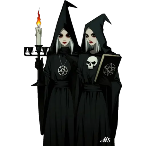 Twin Dark Witches