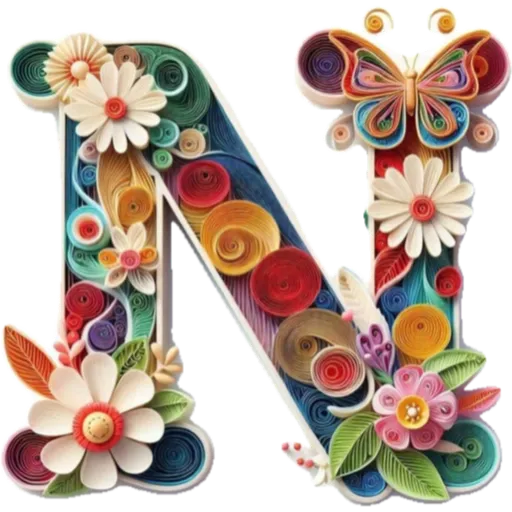 ALFABETO FILIGRANA  🌸🌼💐 10