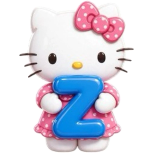 ABECEDARIO  HELLO KITTY DE COLORES💛💙💚💜❤️🩷 24