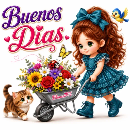 BUENOS DÍAS MUÑEQUITAS 👧🎀🌺 13