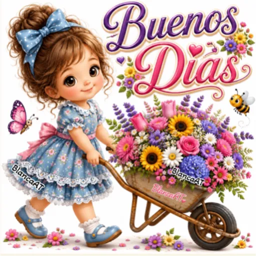 BUENOS DÍAS MUÑEQUITAS 👧🎀🌺 6