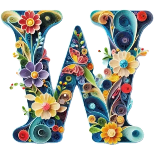 ALFABETO FILIGRANA  🌸🌼💐 5