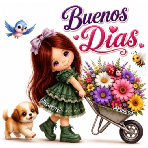 BUENOS DÍAS MUÑEQUITAS 👧🎀🌺 23