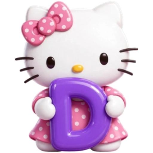 ABECEDARIO  HELLO KITTY DE COLORES💛💙💚💜❤️🩷 9