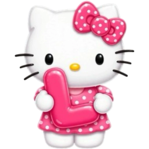 ABECEDARIO  HELLO KITTY DE COLORES💛💙💚💜❤️🩷 17