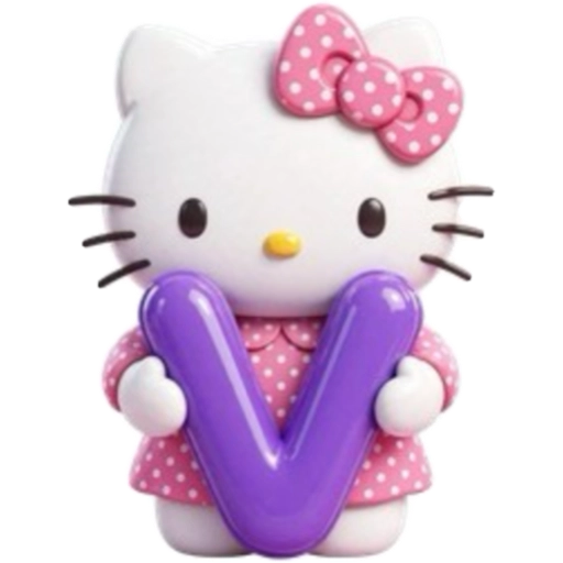 ABECEDARIO  HELLO KITTY DE COLORES💛💙💚💜❤️🩷 6
