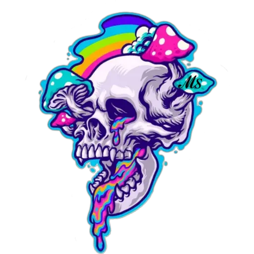Calavera arcoíris