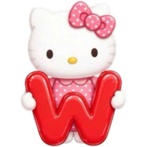 ABECEDARIO  HELLO KITTY DE COLORES💛💙💚💜❤️🩷 5