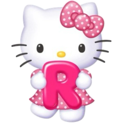 ABECEDARIO  HELLO KITTY DE COLORES💛💙💚💜❤️🩷 8