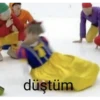 düştüm