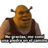 No gracias, me comí
una piedra en el camino